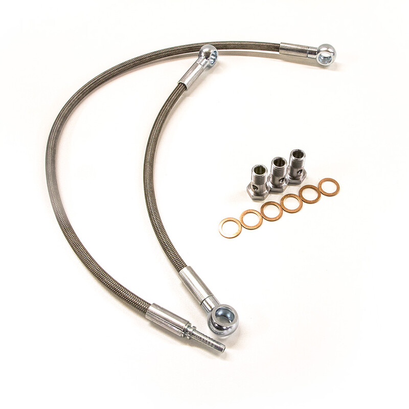 Braided Water Turbo Feeds for CA18DET / SR20DET (Flexible Aviation Grade)