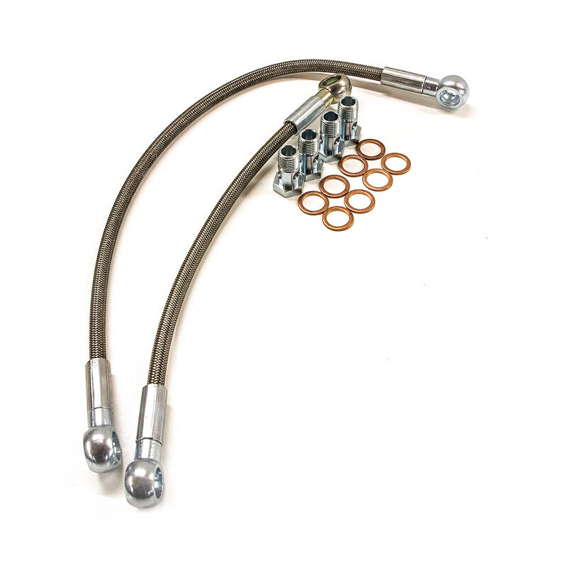 Braided Water Turbo Feeds for CA18DET / SR20DET (Flexible Aviation Grade)