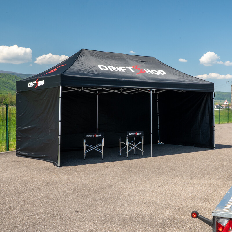 DriftShop Black Aluminium Paddock Marquee / Shelter 3x6 m