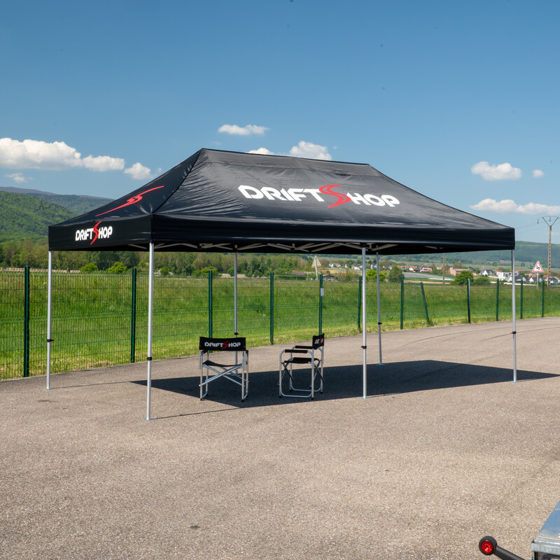 DriftShop Black Aluminium Paddock Marquee / Shelter 3x6 m