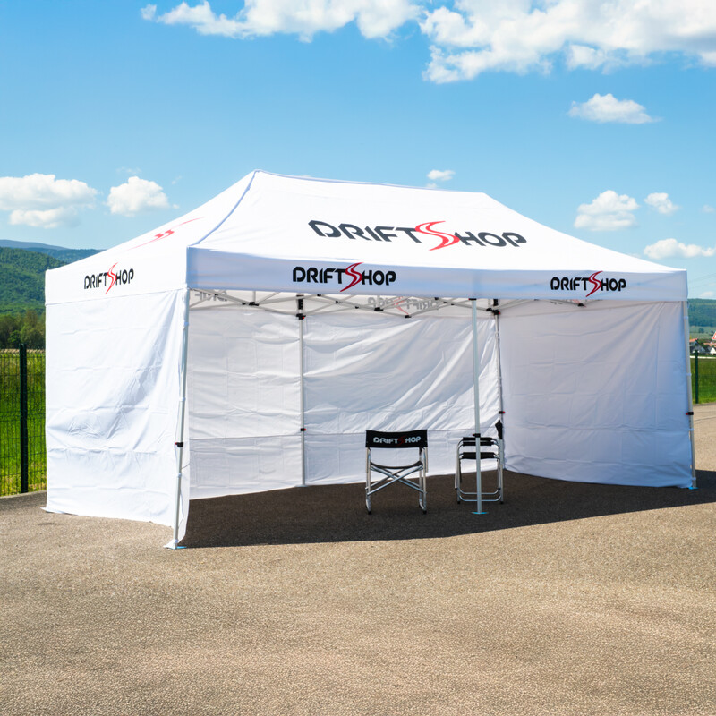 DriftShop White Aluminium Paddock Marquee / Shelter 3x6 m