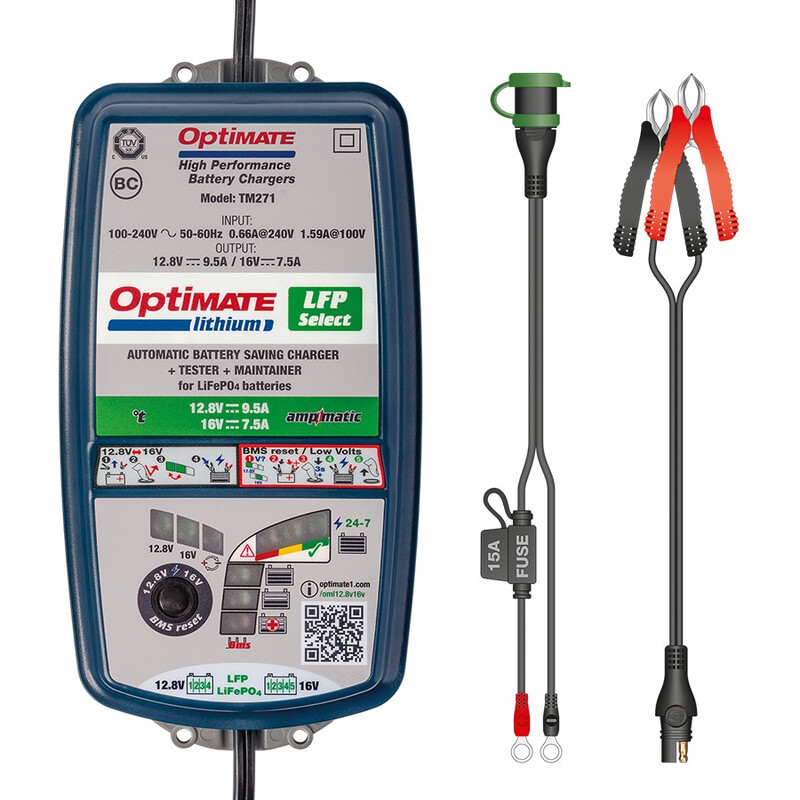 Optimate 12V 10A & 16V 7.5A Lithium Battery Charger (TM270)