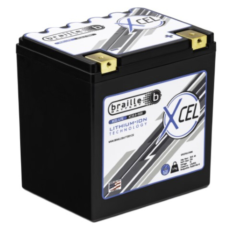 Braille Lithium Ion Battery - XCEL 20Ah (12V)