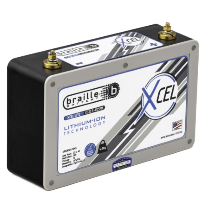 Braille Lithium Ion Battery - XCEL 22.5Ah (12V)