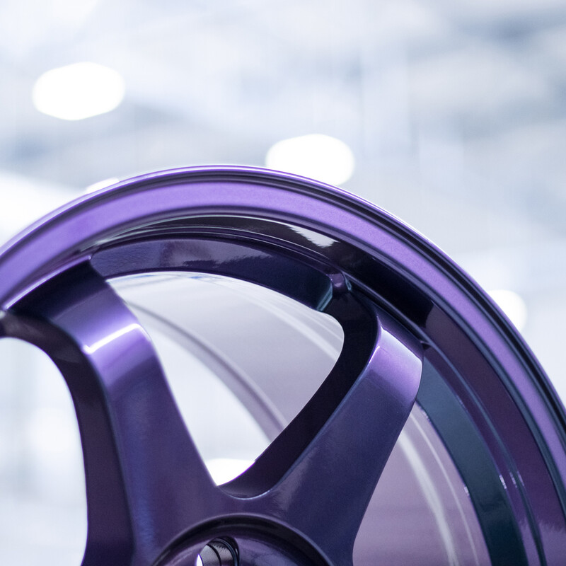 Set of 4x Japan Racing JR-3 Extreme Concave 18x9.5" 5x112 ET22, Gloss Blue-Purple Chameleon