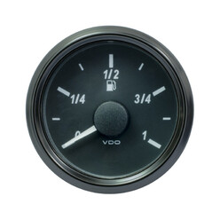 VDO SingleViu Fuel Level Gauge (Tubular Pipe Sender, 0 > 1) - Ø 52 mm
