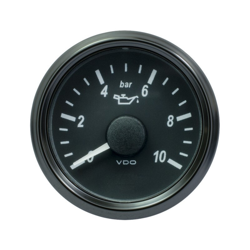 VDO SingleViu Engine Oil Pressure Gauge (10 bar) - Ø 52 mm
