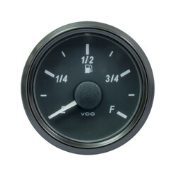 VDO SingleViu Fuel Level Gauge (Lever Arm Sender, E > F) - Ø 52 mm