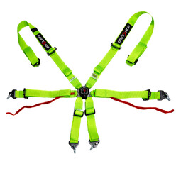 DriftShop 6-Point Harness - Fluo Green - FIA 2025