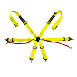DriftShop 6-Point Harness - Fluo Yellow - FIA 2025