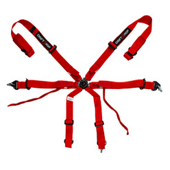 DriftShop ExtraBalls 6-Point Harness - Red - FIA 2025