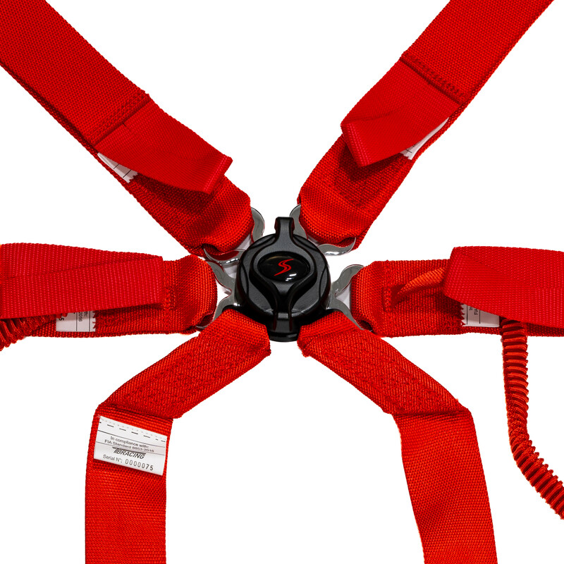 DriftShop ExtraBalls 6-Point Harness - Red - FIA 2025