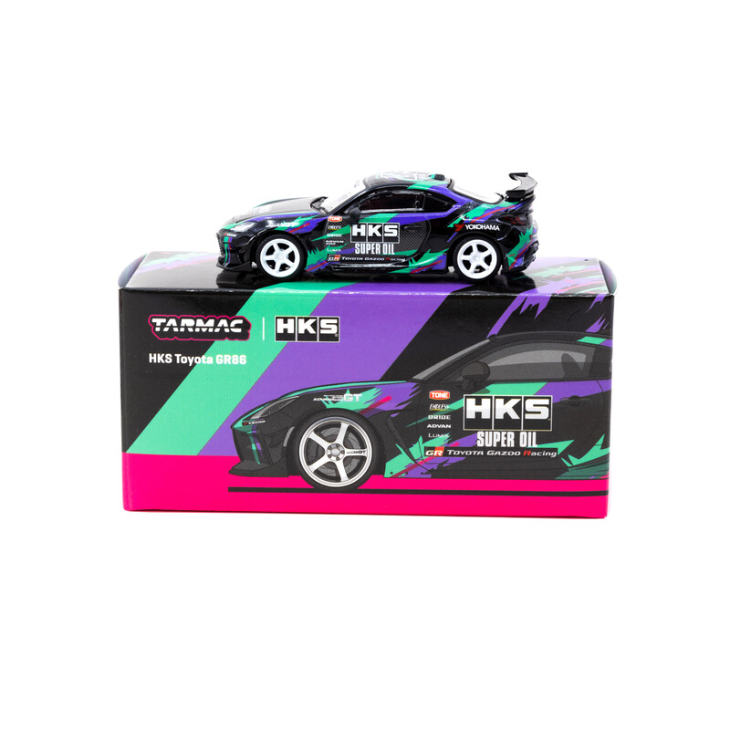 Tarmac Works 1/64 - HKS Toyota GR86 | Black
