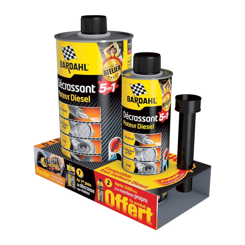 Bardahl 5 in 1 Cleaner Diesel Engine Pack (1L + 300 ml Free)