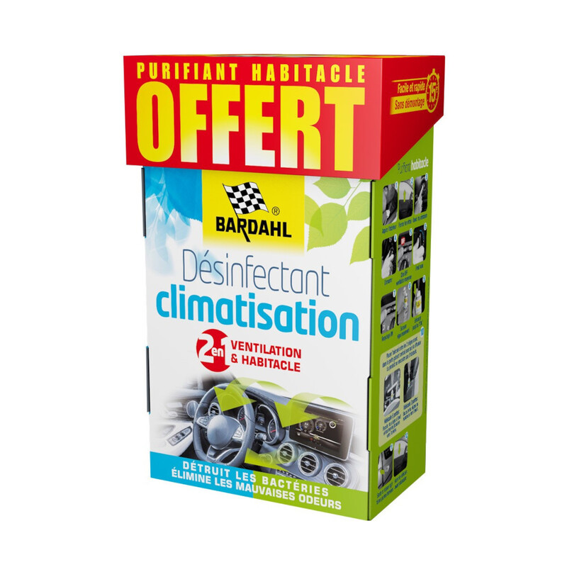 Bardahl 2 in 1 Air Conditioning Disinfectant Pack (2 x 125 ml)