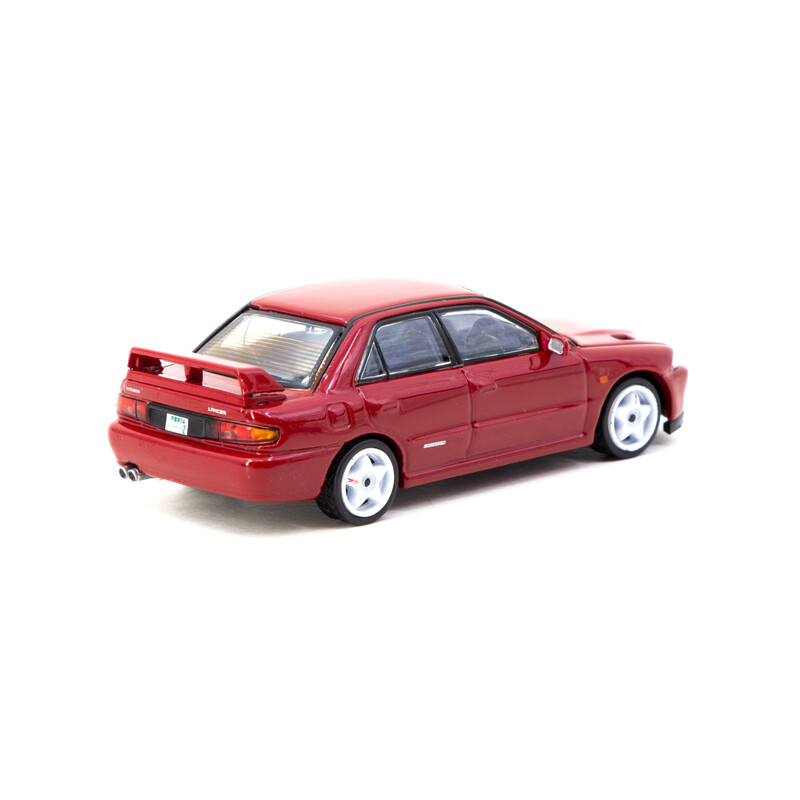 Tarmac Works 1/64 - Mitsubishi Lancer GSR Evolution II | Red + Trading Cards