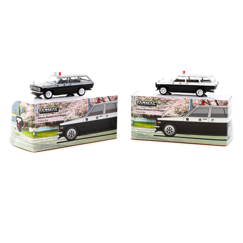 Tarmac Works 1/64 - Datsun Bluebird 510 Wagon | Japan Police Car