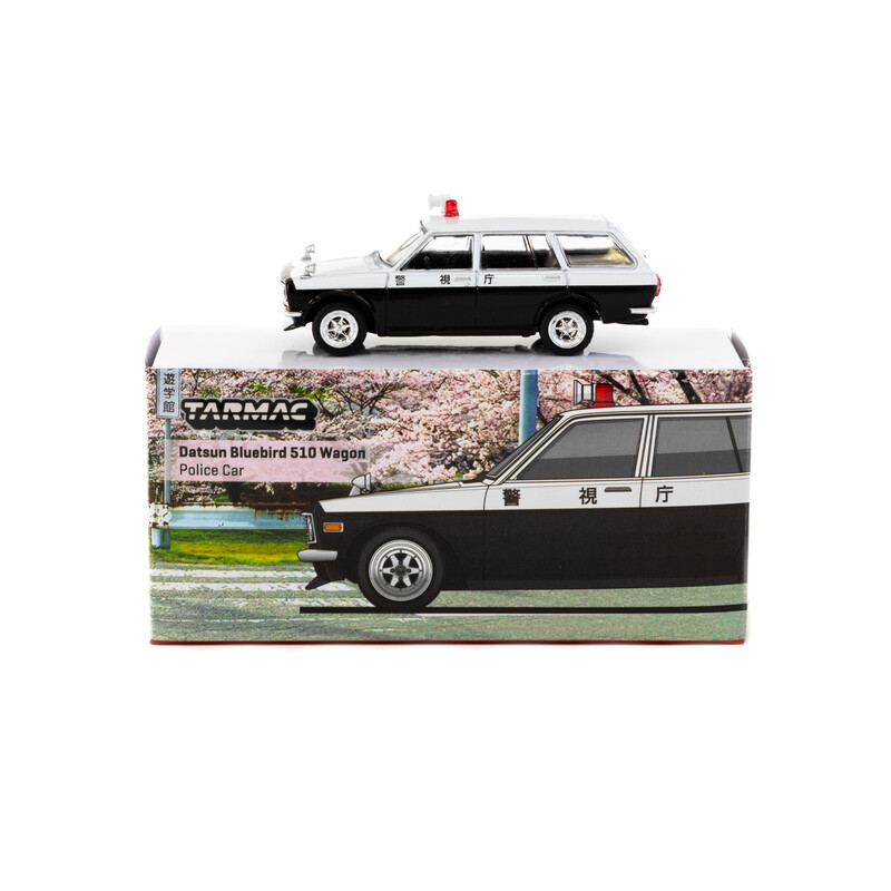 Tarmac Works 1/64 - Datsun Bluebird 510 Wagon | Japan Police Car