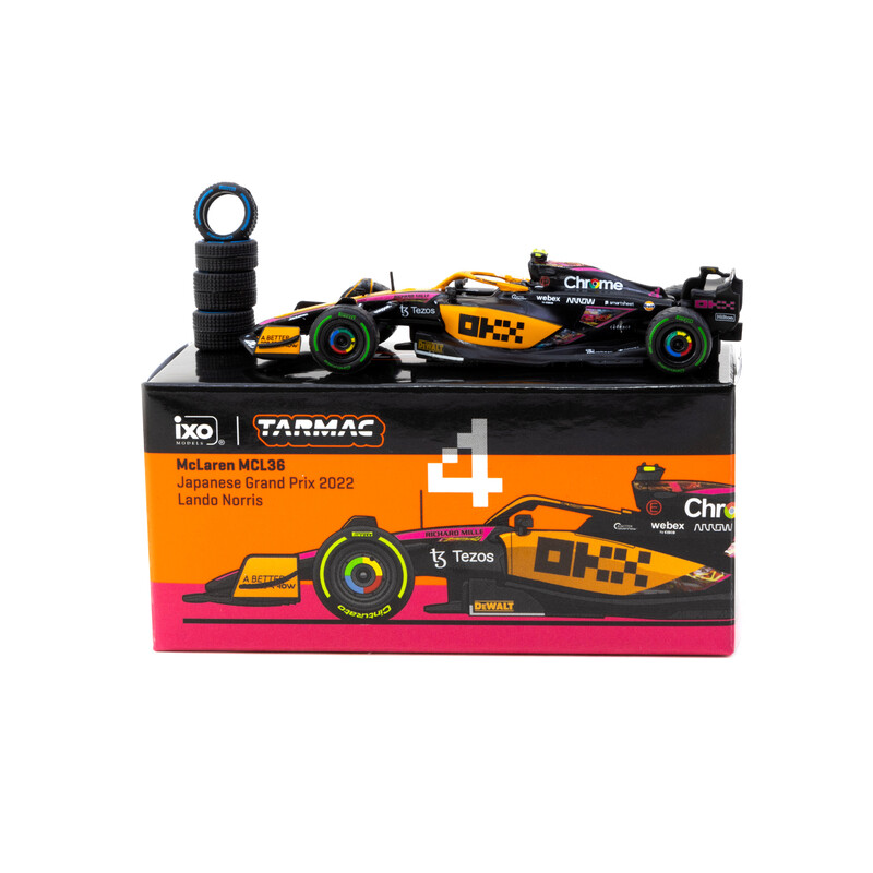 Tarmac Works 1/64 - McLaren MCL36 | Japanese Grand Prix 2022 | Lando Norris