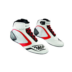 OMP KS-1 Kart Shoes, White / Black / Red