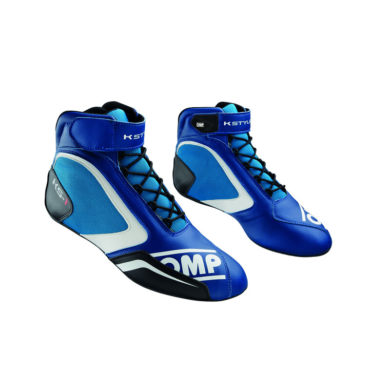 OMP KS-1 Kart Shoes, Navy Blue / Cyan