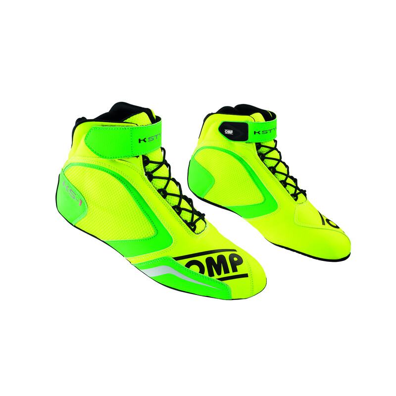 OMP KS-1 Kart Shoes, Yellow / Green