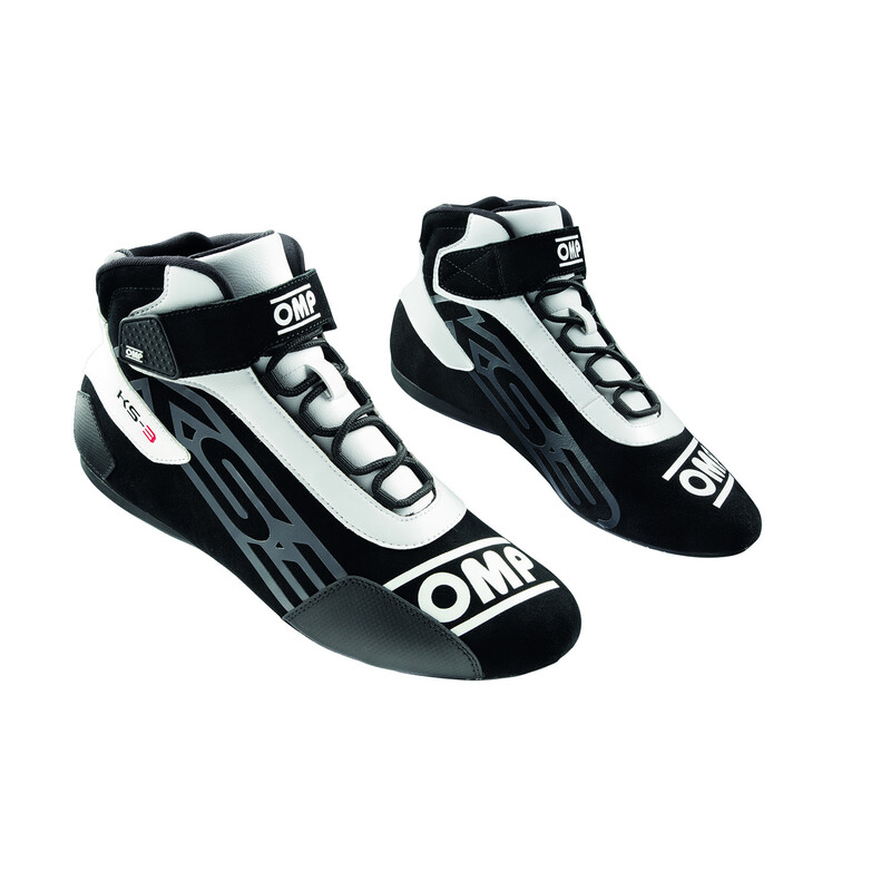 OMP KS-3 Kart Shoes, Black / White