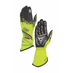 OMP KS-2 ART Kart Gloves, Yellow / Black