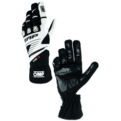OMP KS-3 Kart Gloves, Black / White