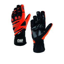 OMP KS-3 Kart Gloves, Orange / Black