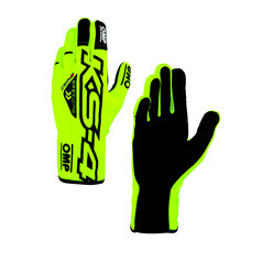 OMP KS-4 Kart Gloves, Yellow / Black