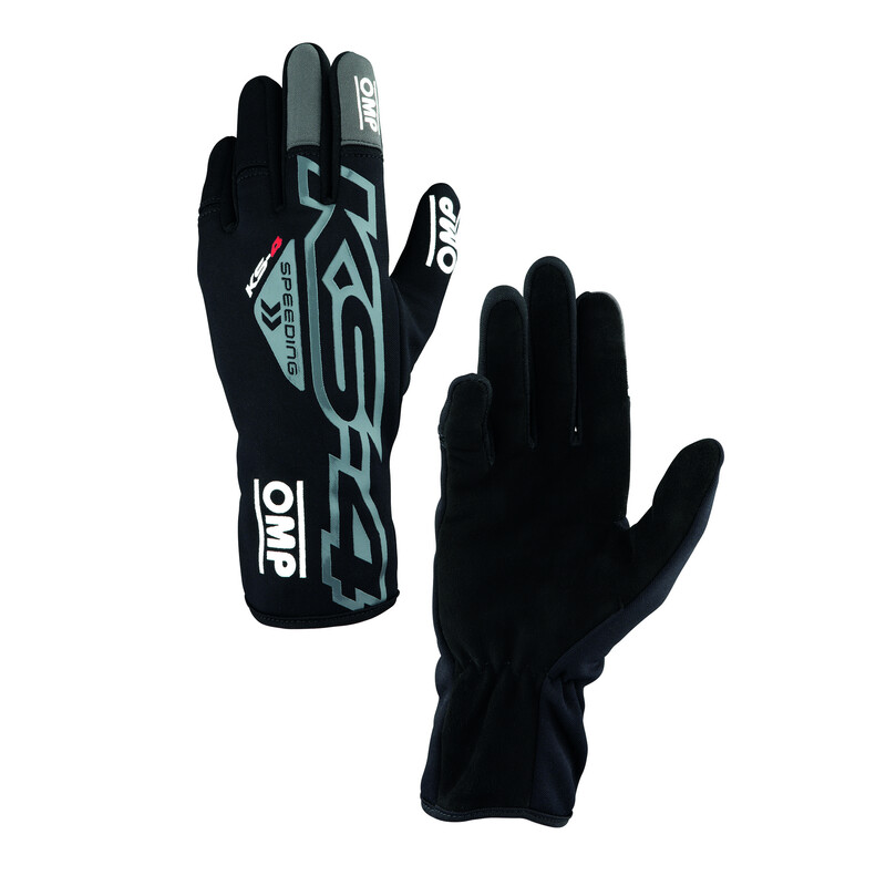 OMP KS-4 Kart Gloves, Black