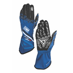 OMP KS-2 ART Kart Gloves, Blue / Black