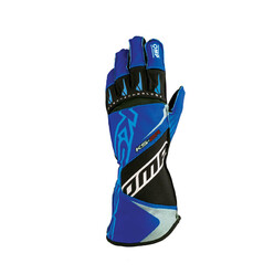 OMP KS-2R Kart Gloves, Blue / White / Cyan