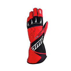 OMP KS-2R Kart Gloves, Red / Black