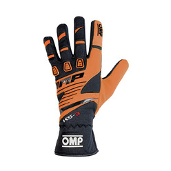 OMP KS-3 Kart Gloves, Orange / Black