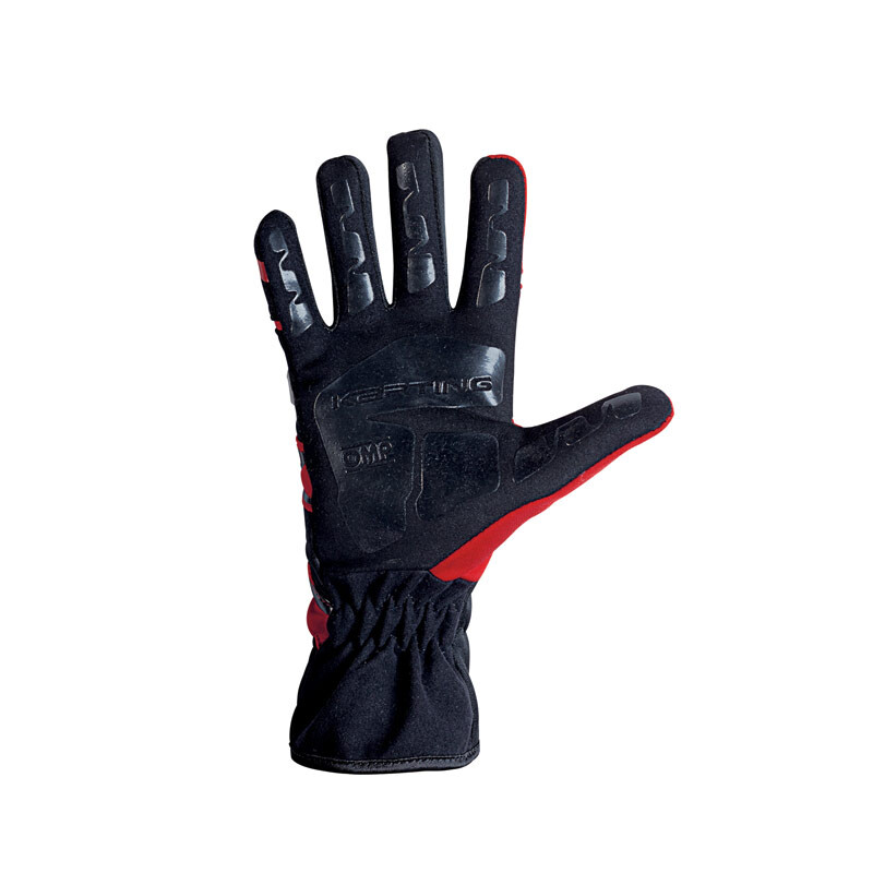 OMP KS-3 Kart Gloves, Red / Black