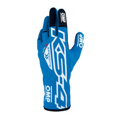 OMP KS-4 Kart Gloves, Blue / White