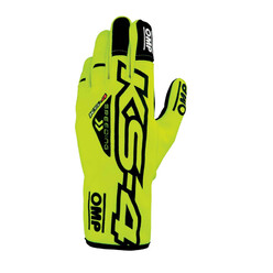 OMP KS-4 Kart Gloves, Yellow / Black