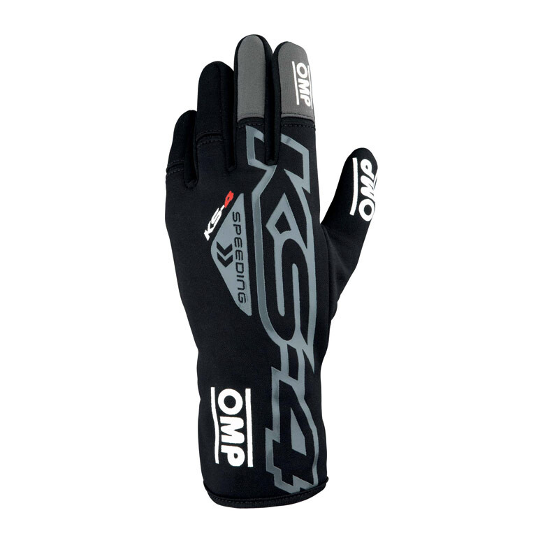 OMP KS-4 Kart Gloves, Black