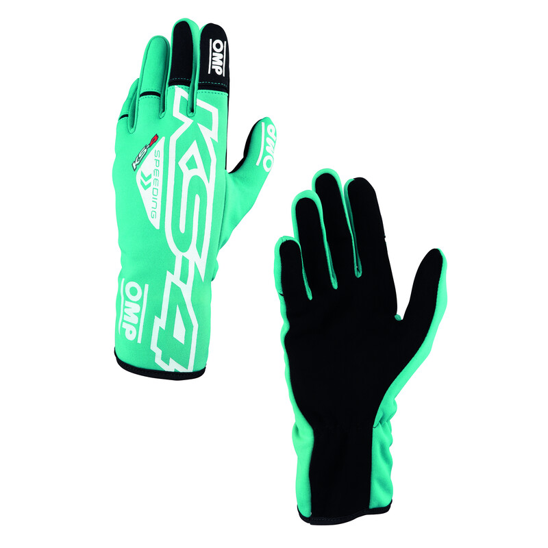 OMP KS-4 Kart Gloves, Mint Green