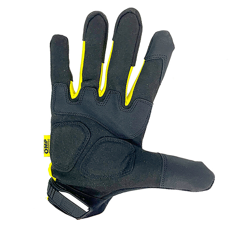 OMP Meccanica Mech Gloves, Black / Yellow 