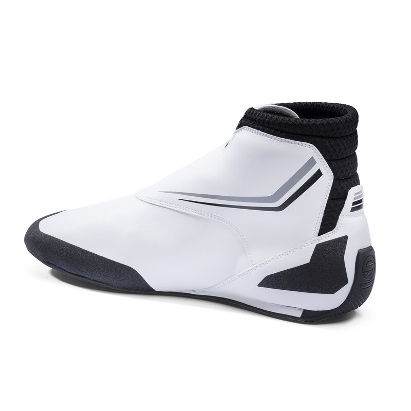 Sparco K-Prime Kid Karting Shoes, White & Black (FIA 8877-2022)