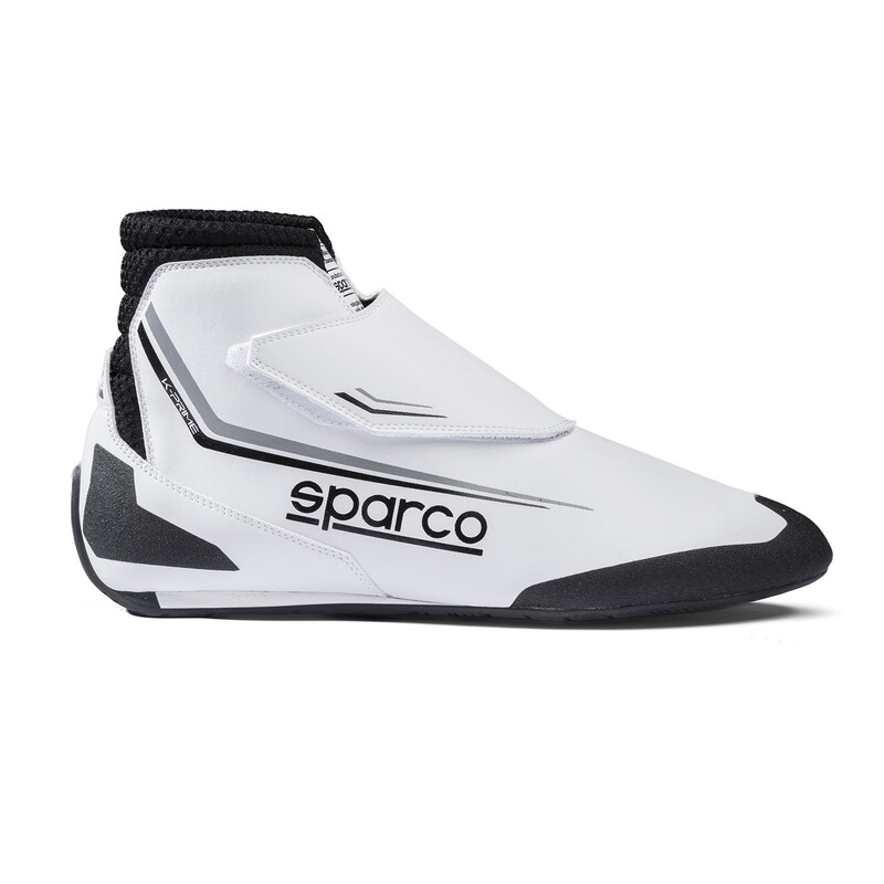 Sparco K-Prime Kid Karting Shoes, White & Black (FIA 8877-2022)