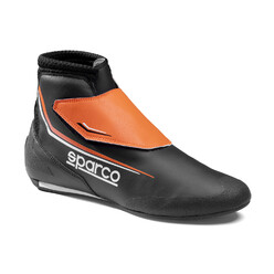 Sparco K-Prime Kid Karting Shoes, Black & Orange (FIA 8877-2022)