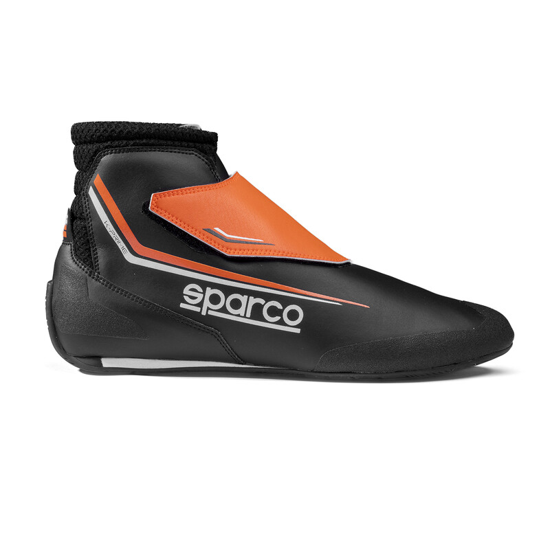 Sparco K-Prime Karting Shoes, Black & Orange (FIA 8877-2022)