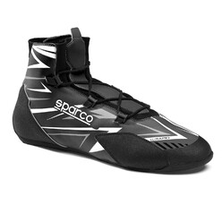 Sparco K-Rapid Laces Karting Shoes, Black & White (FIA 8877-2022)