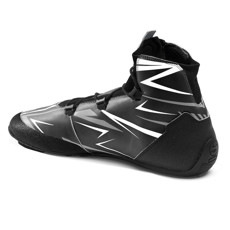 Sparco K-Rapid Laces Karting Shoes, Black & White (FIA 8877-2022)