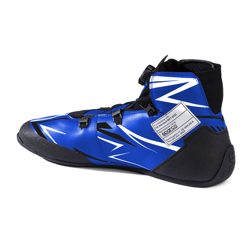 Sparco K-Rapid Rotor Karting Shoes, Blue & White (FIA 8877-2022)