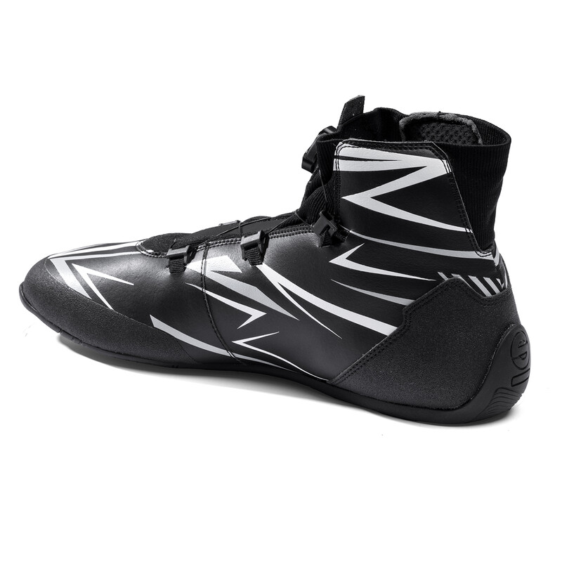 Sparco K-Rapid Rotor Karting Shoes, Black & White (FIA 8877-2022)
